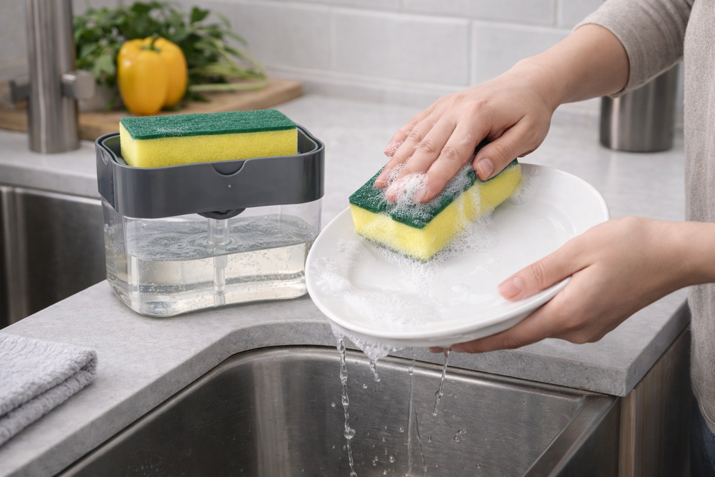 Dispensador de Detergente para Trastes Rellenable